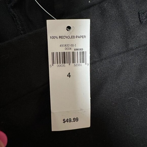 NWT Banana Republic Black 4"‎ Shorts Button Details Nautical Preppy Size 4 - Picture 6 of 7